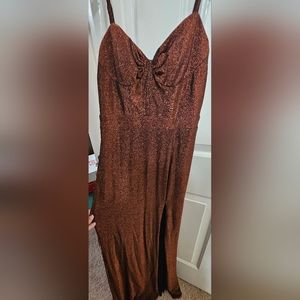 David's Bridal Metallic Dress